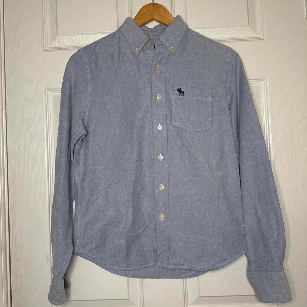 Abercrombie‎ Kids Shirt Blue Long Sleeve Oxford Button Down Large